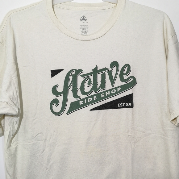 Active Ride Shop Men's Graphic T-Shirt Cream Size XL Short Sleeve Cotton - Picture 2 of 7